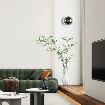 Bauhaus Eclipse Wall Lamp with Gold Finish - Sleek Modern Art Light