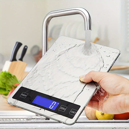 15kg Digital Kitchen Scale — USB-Rechargeable for Precise Food Weighing