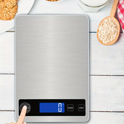 15kg Digital Kitchen Scale — USB-Rechargeable for Precise Food Weighing