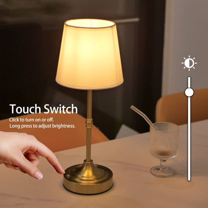 Dimmable Cordless Table Lamp with USB Rechargeable Battery — Portable Ambient Lighting