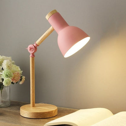 Nordic Wooden LED Desk Lamp — Sleek Scandinavian Minimalist Lighting for Your Workspace