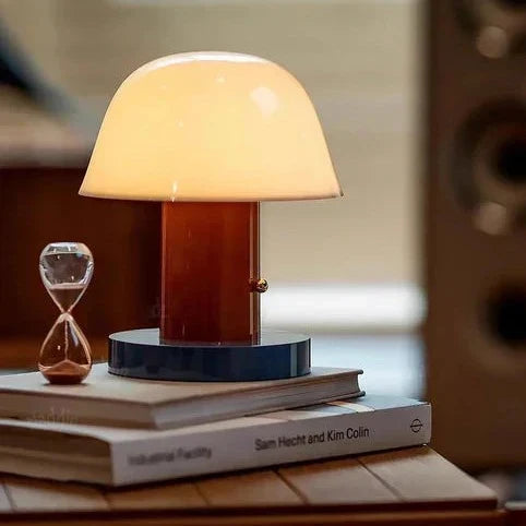 Mushroom Table Lamp | Modern, Rechargeable LED Light for Stylish, Cordless Illumination