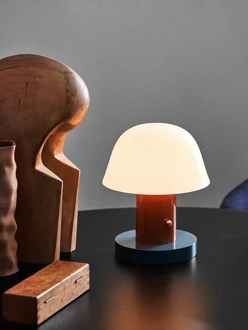 Mushroom Table Lamp | Modern, Rechargeable LED Light for Stylish, Cordless Illumination
