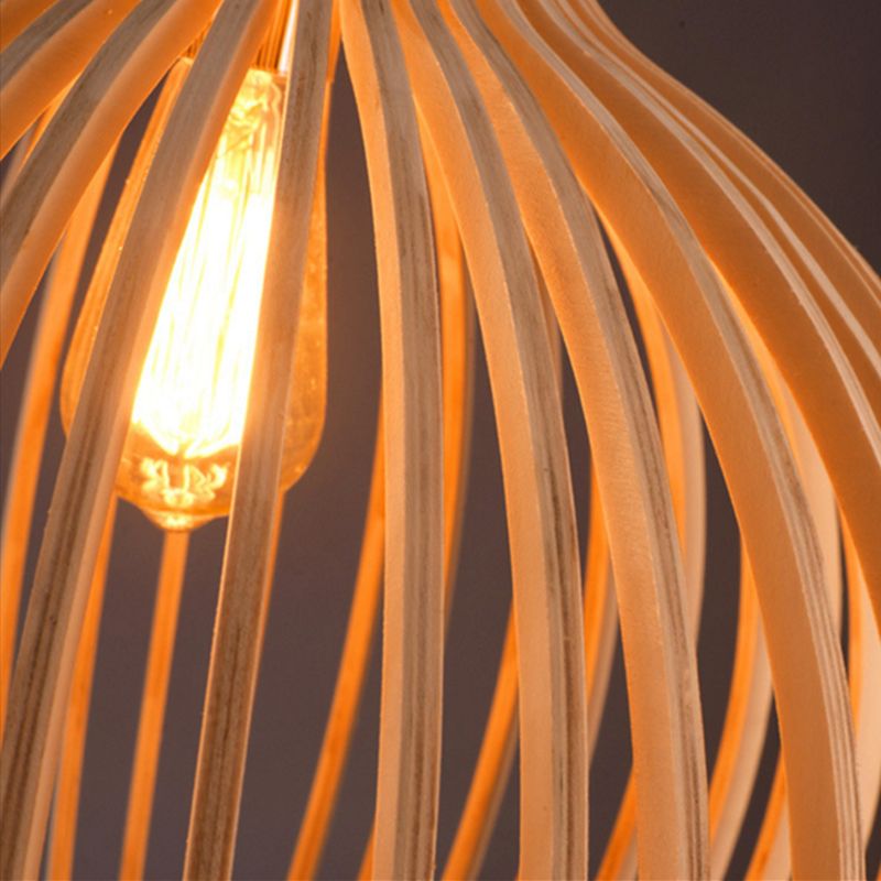 Artisan Wooden Pendant Light — Natural Scandinavian Design for a Warm, Minimal Glow