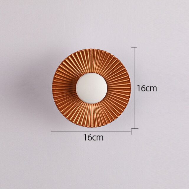 Hasna SunRay Wall Lamp — Contemporary Metallic Sun Design for a Radiant Glow