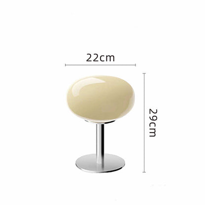 Italian Designer Glass Table Lamp — Sleek Modern-Retro Accent Light for Stylish Interiors